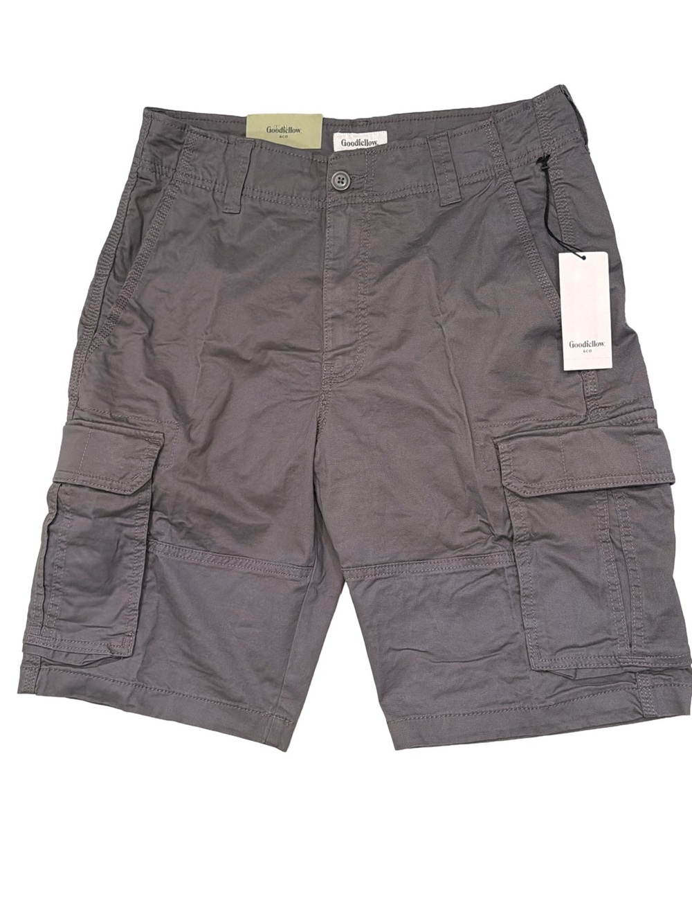 NWT Goodfellow & Co™ Men's 11" Midweight Charcoal Gray Cargo Shorts, Size: 38